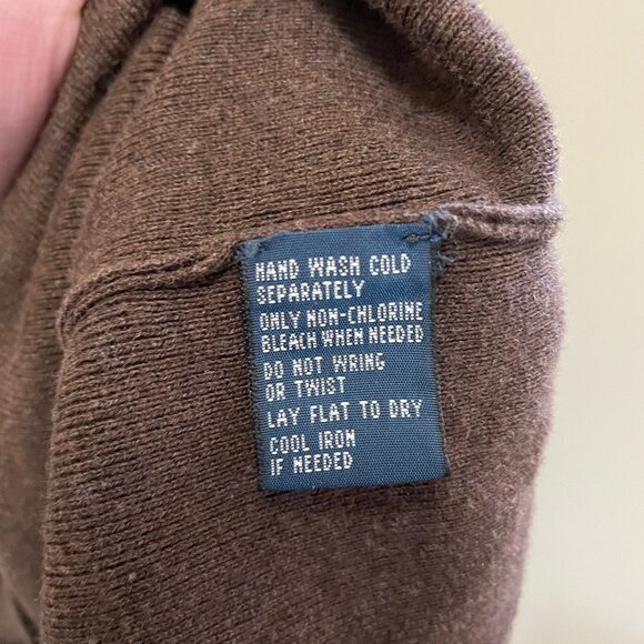 RALPH Lauren 100% Pima Cotton V-Neck Pullover - Brown - XL - Picture 4 of 6